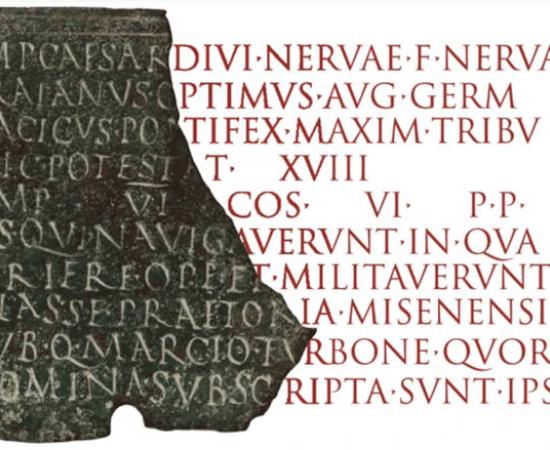 Fragment of a bronze military diploma from Sardinia.