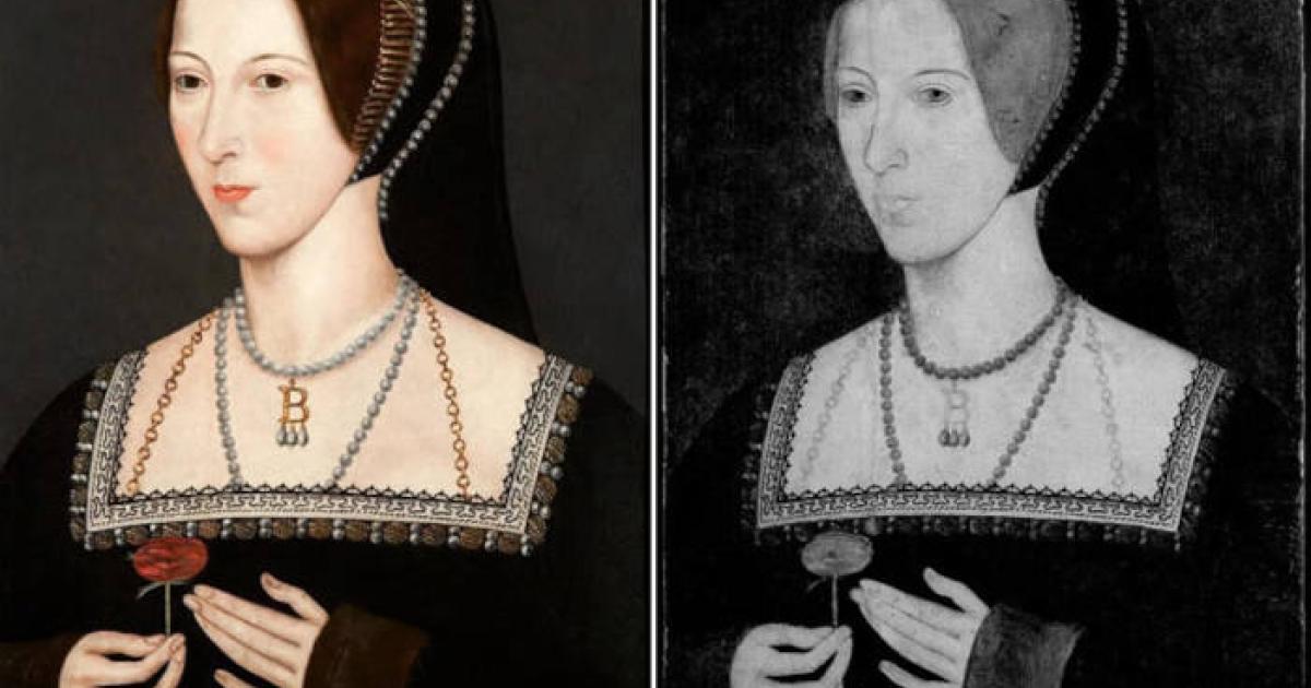 Portrait of Anne Boleyn and it scanned.
