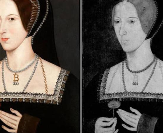 Portrait of Anne Boleyn and it scanned.