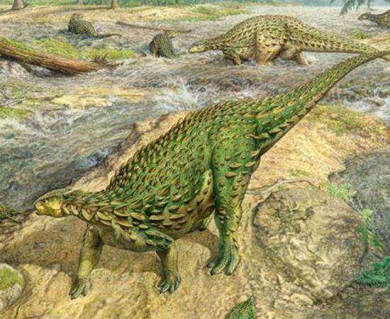 Reconstruction of a live Scelidosaurus, the first complete dinosaur skeleton ever discovered. Source: John Sibbick