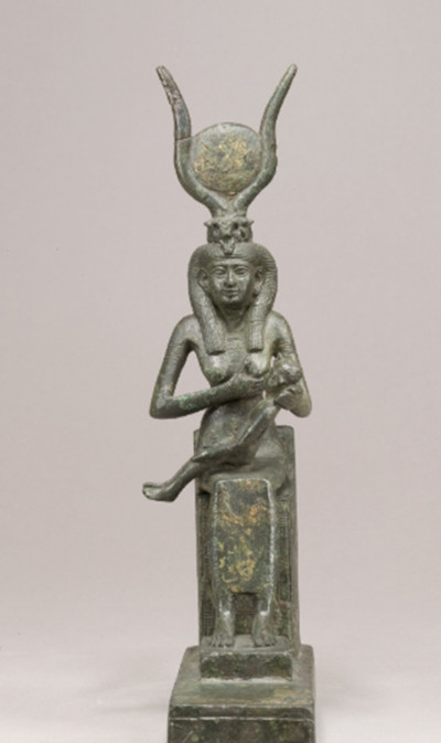 Bronze statuette of Isis nursing Horus, 