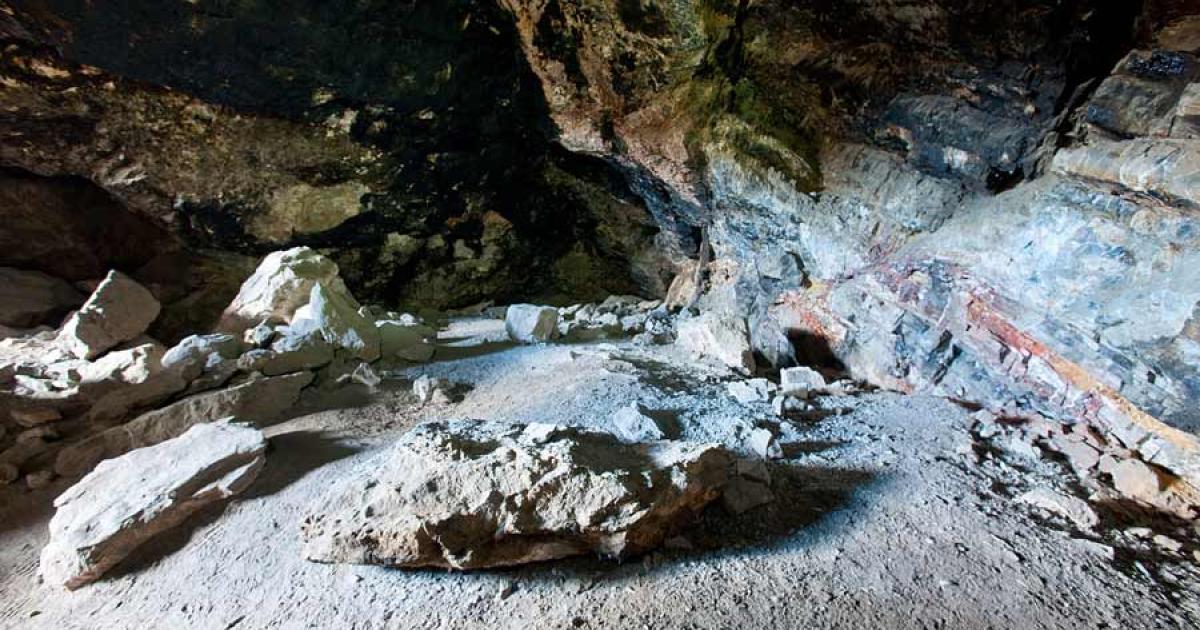 : Interior of Lovelock Cave located next to the former lakebed of Lake Lahontan in Nevada. Source: BLM Nevada / CC BY-SA 2.0