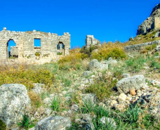 Sillyon ancient city, near where the tomb of Menodora has been found