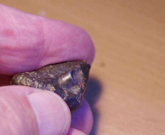 Anomalous Metallic Object Discovered Inside a 4.5 Billion-Year-Old Meteorite