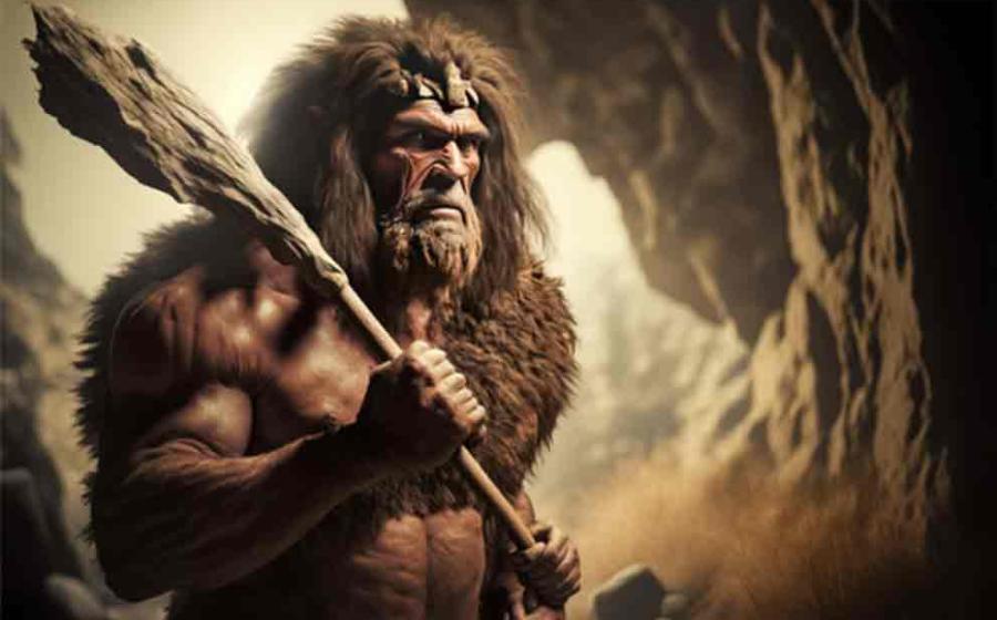 Neanderthal warrior AI generated. 	Source:  dasom/Adobe Stock
