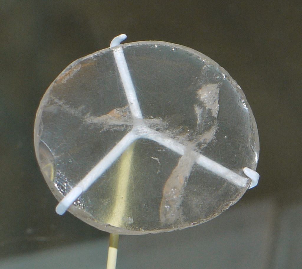 The Nimrud lens or Layard lens is a 3000-year old piece of rock crystal, which was unearthed by Austen Henry Layard at the Assyrian palace of Nimrud, in modern-day Iraq. (Source: Wikipedia)