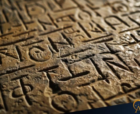 Close up of ancient carved stone.