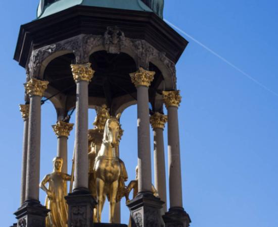 Statue of Otto I, the Holy Roman Emperor.