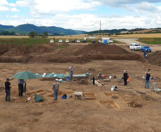 Excavation in 2020 at the pre-Slavic cemetery of Brücken, Mansfeld-Südharz District (Saxony-Anhalt), Germany.
