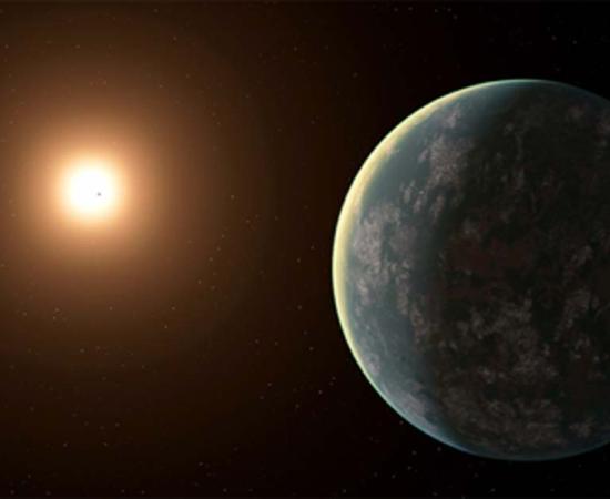 Only 31 light-years away from Earth, the exoplanet GJ 357 d – the recently discovered ‘super-Earth’ catches light from its host star GJ 357, in this artistic rendering. Source: Jack Madden/Cornell University